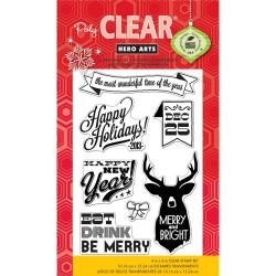 Hero Arts Deer Christmas stamp set